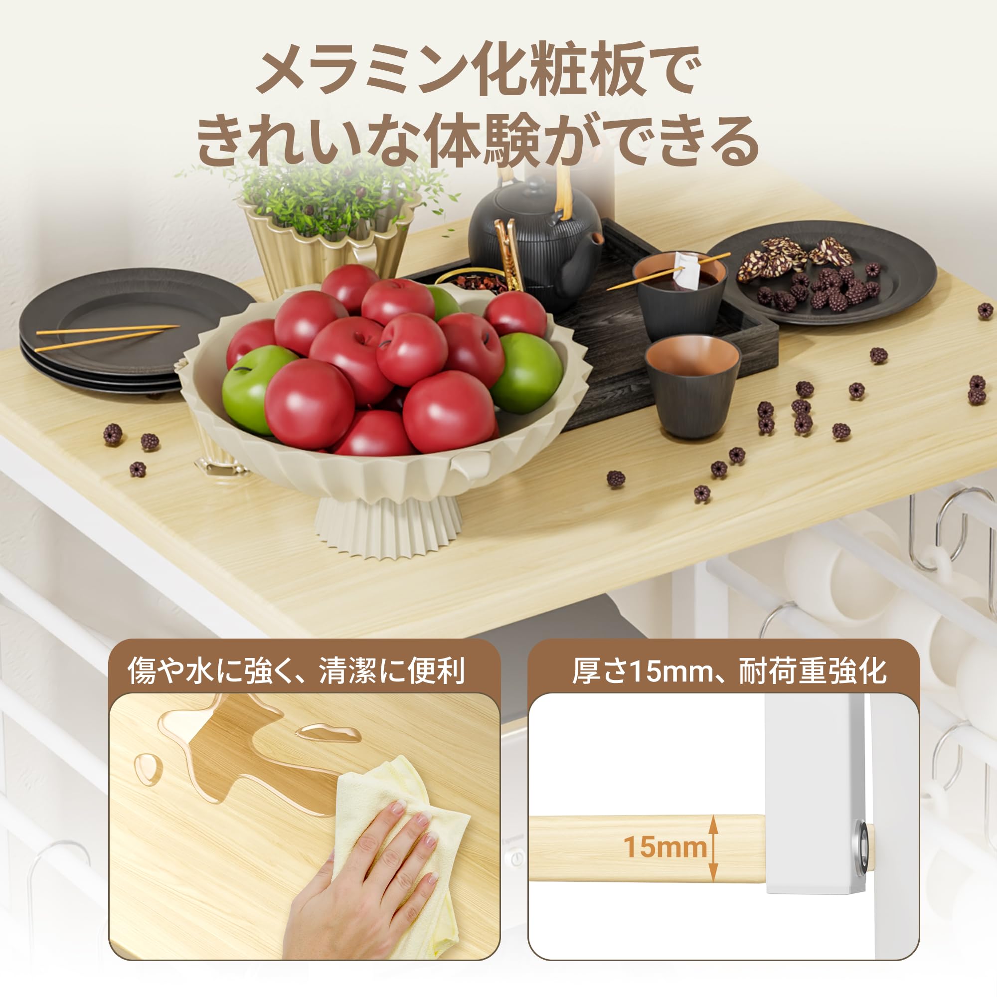 Amazon.co.jp: Alebert(アレベルト) レンジラック レンジ台 大型レンジ